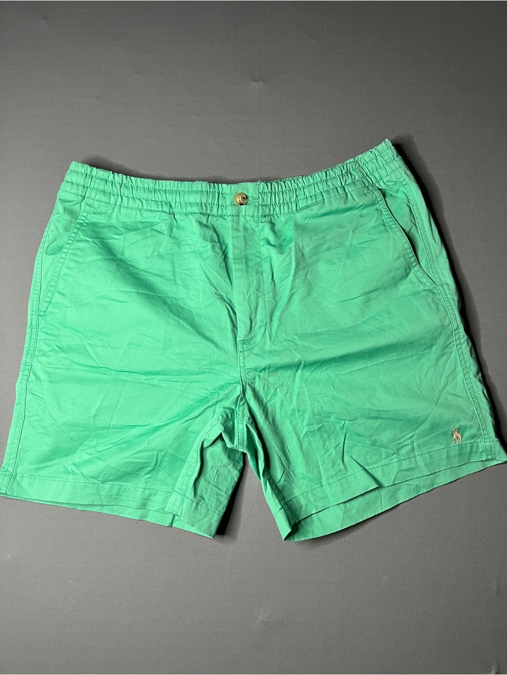 Polo by Ralph Lauren Mint Green Flat Front Cotton Shorts
